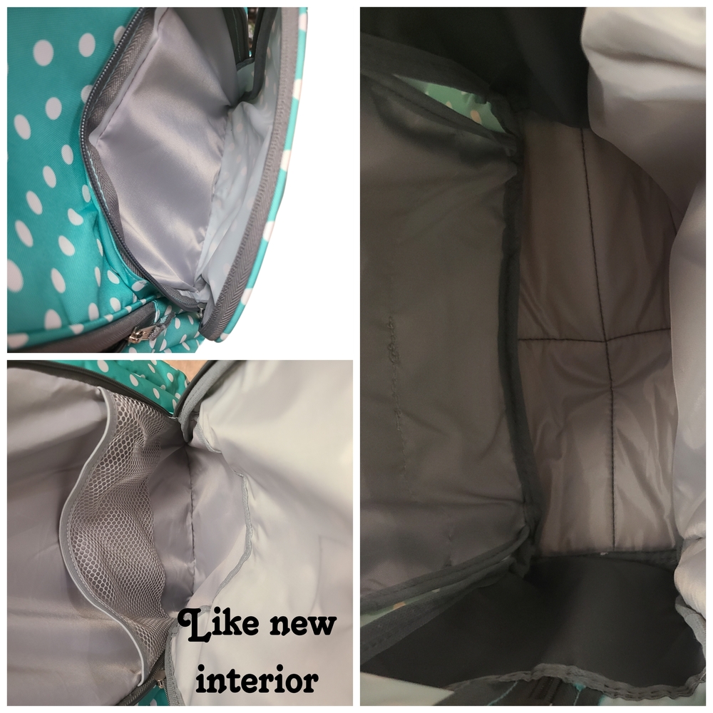 Eastsport Mint Green Polka Dot Large Backpack - Picture 5 of 5